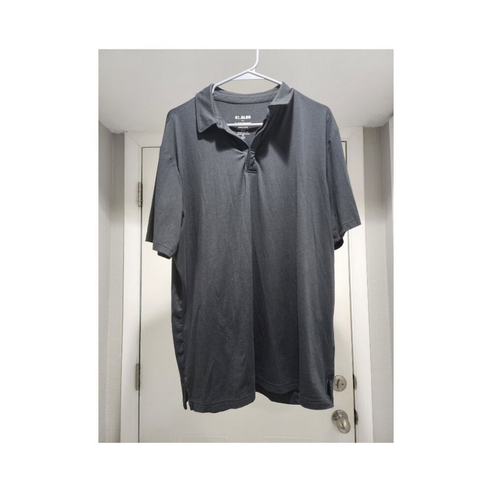 01.Algo Black Quickdry Polo - image 1
